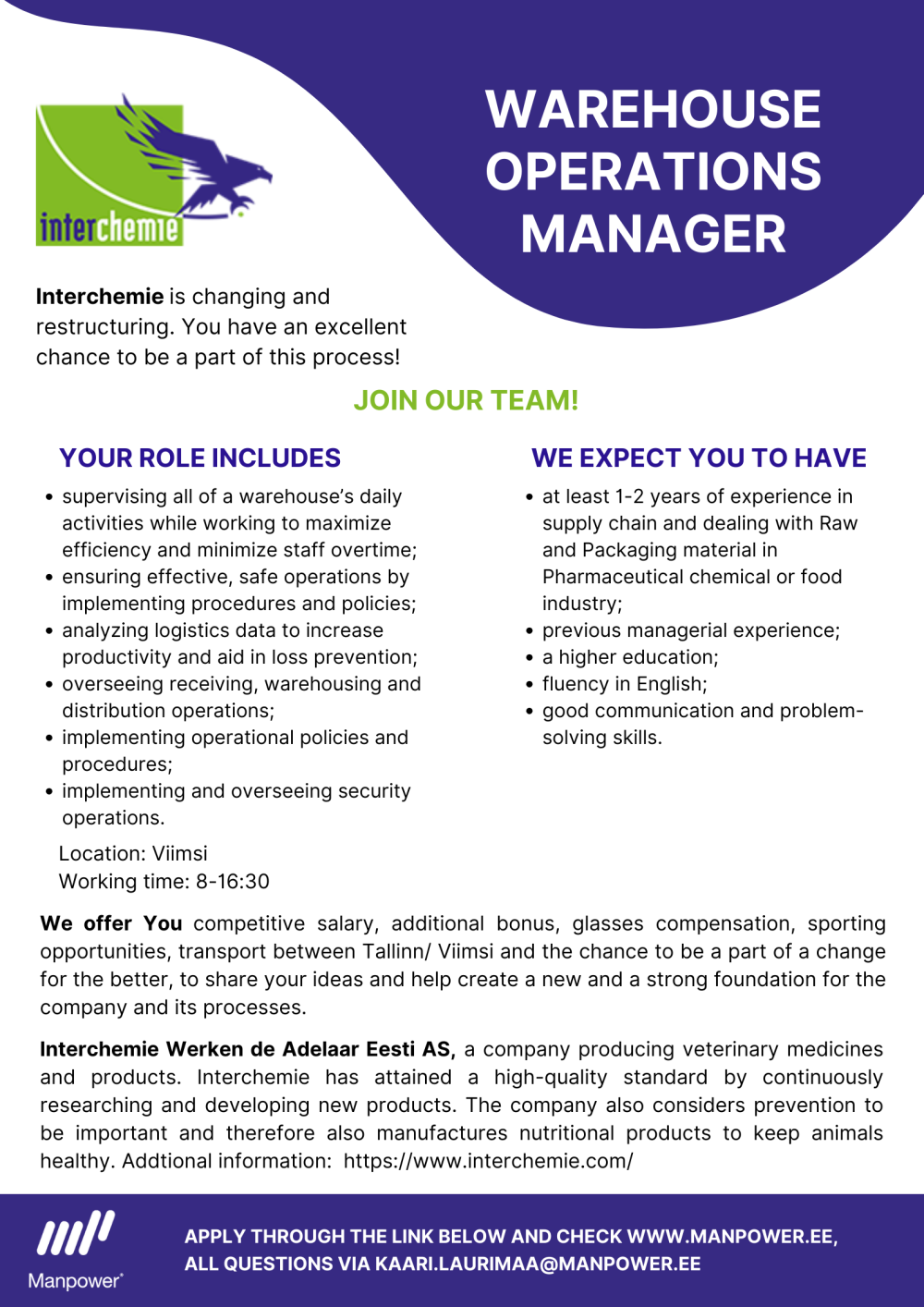 WAREHOUSE OPERATIONS MANAGER